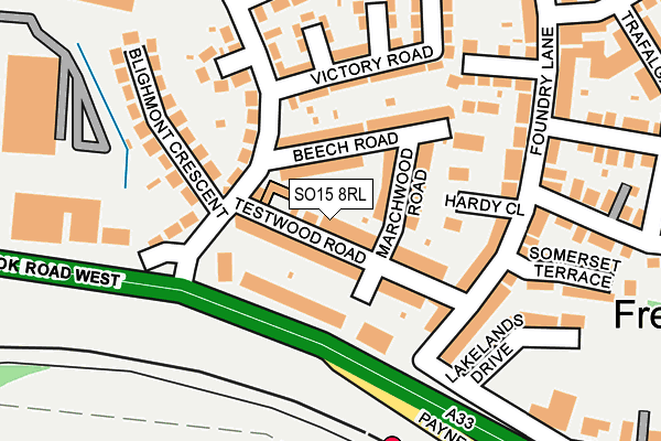 SO15 8RL map - OS OpenMap – Local (Ordnance Survey) SO15 8RL map - OS OpenMap – Local (Ordnance Survey)