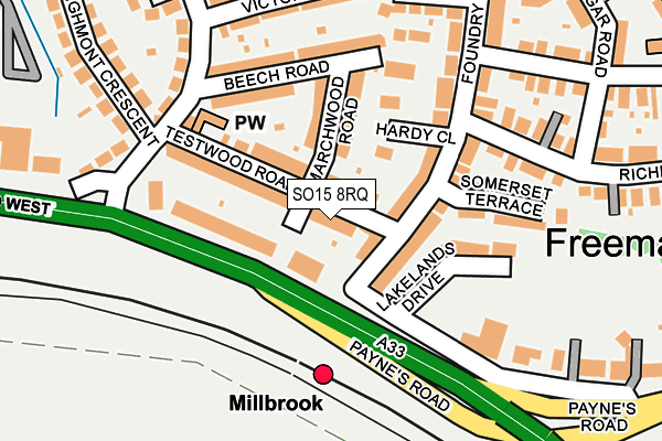 SO15 8RQ map - OS OpenMap – Local (Ordnance Survey)