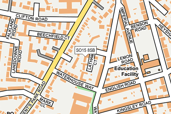 SO15 8SB map - OS OpenMap – Local (Ordnance Survey) SO15 8SB map - OS OpenMap – Local (Ordnance Survey)