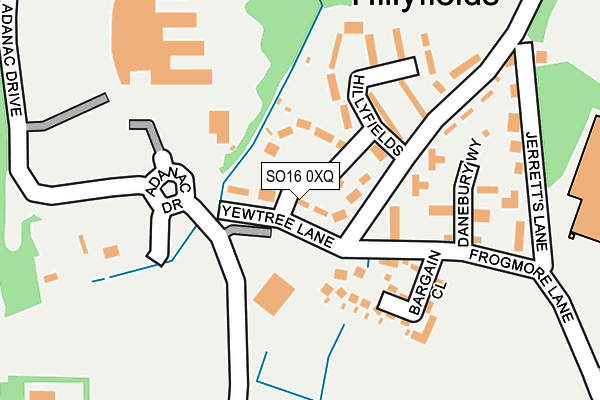 SO16 0XQ map - OS OpenMap – Local (Ordnance Survey) SO16 0XQ map - OS OpenMap – Local (Ordnance Survey)