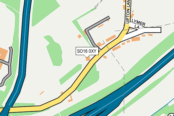 SO16 0XY map - OS OpenMap – Local (Ordnance Survey) SO16 0XY map - OS OpenMap – Local (Ordnance Survey)