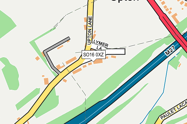SO16 0XZ map - OS OpenMap – Local (Ordnance Survey)