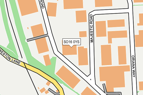 SO16 0YS map - OS OpenMap – Local (Ordnance Survey) SO16 0YS map - OS OpenMap – Local (Ordnance Survey)