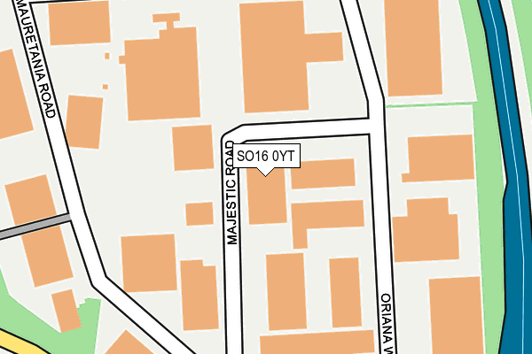 SO16 0YT map - OS OpenMap – Local (Ordnance Survey) SO16 0YT map - OS OpenMap – Local (Ordnance Survey)