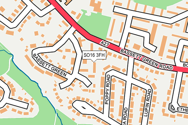 SO16 3FH map - OS OpenMap – Local (Ordnance Survey) SO16 3FH map - OS OpenMap – Local (Ordnance Survey)