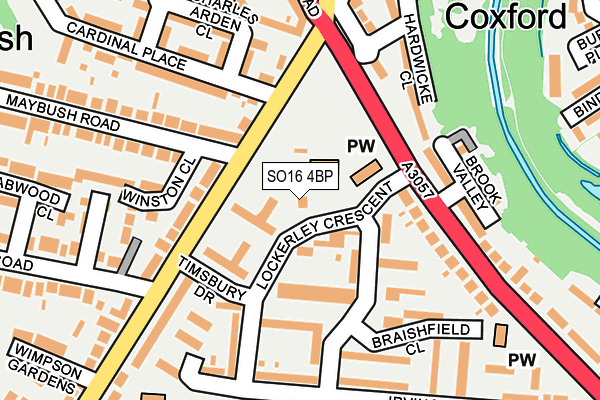 SO16 4BP map - OS OpenMap – Local (Ordnance Survey) SO16 4BP map - OS OpenMap – Local (Ordnance Survey)