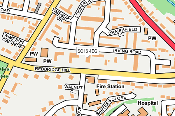 SO16 4EG map - OS OpenMap – Local (Ordnance Survey) SO16 4EG map - OS OpenMap – Local (Ordnance Survey)