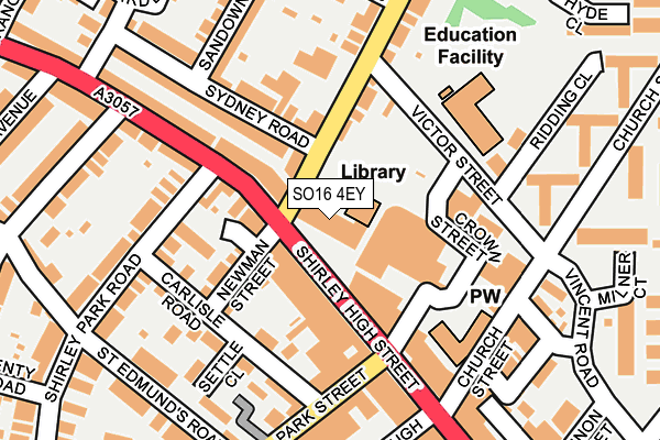 SO16 4EY map - OS OpenMap – Local (Ordnance Survey) SO16 4EY map - OS OpenMap – Local (Ordnance Survey)
