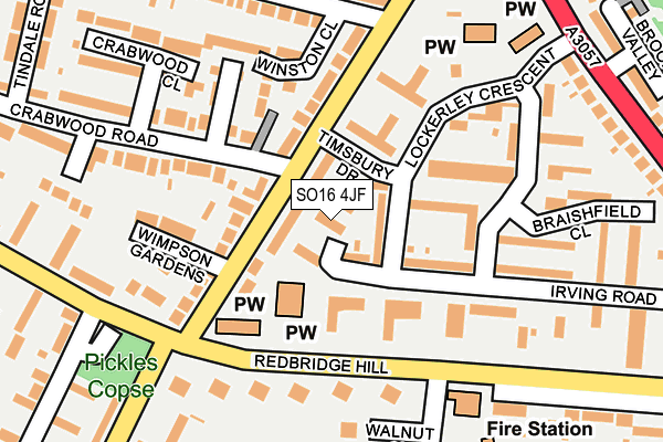 SO16 4JF map - OS OpenMap – Local (Ordnance Survey) SO16 4JF map - OS OpenMap – Local (Ordnance Survey)