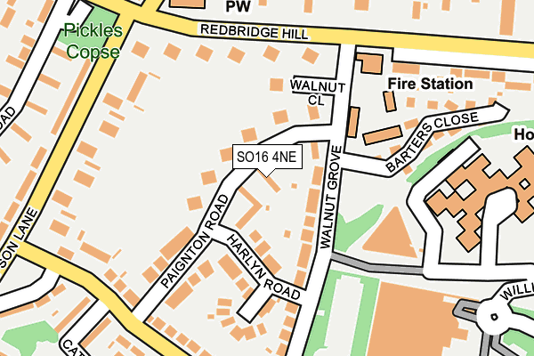SO16 4NE map - OS OpenMap – Local (Ordnance Survey) SO16 4NE map - OS OpenMap – Local (Ordnance Survey)