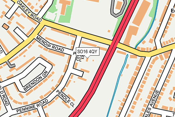 SO16 4QY map - OS OpenMap – Local (Ordnance Survey) SO16 4QY map - OS OpenMap – Local (Ordnance Survey)
