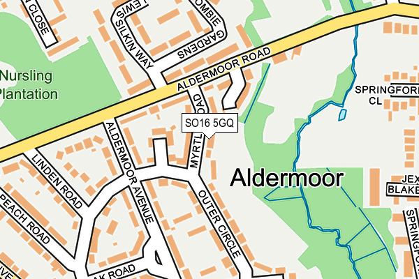 SO16 5GQ map - OS OpenMap – Local (Ordnance Survey) SO16 5GQ map - OS OpenMap – Local (Ordnance Survey)