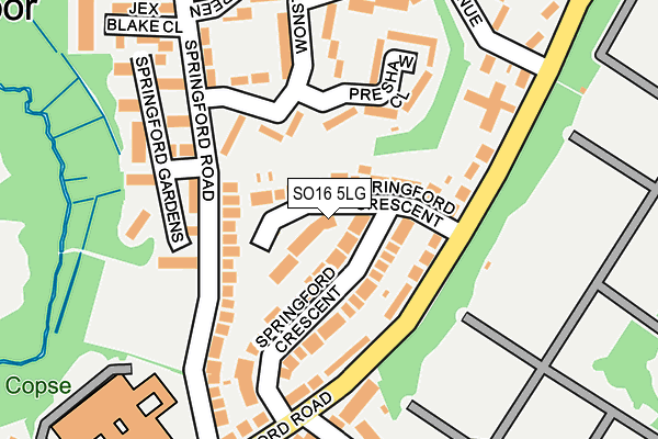 SO16 5LG map - OS OpenMap – Local (Ordnance Survey) SO16 5LG map - OS OpenMap – Local (Ordnance Survey)