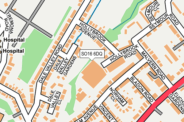 SO16 6DQ map - OS OpenMap – Local (Ordnance Survey) SO16 6DQ map - OS OpenMap – Local (Ordnance Survey)