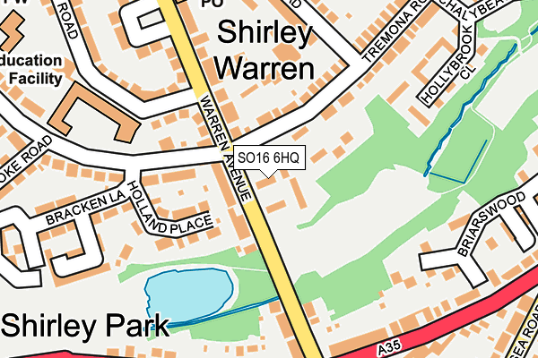 SO16 6HQ map - OS OpenMap – Local (Ordnance Survey) SO16 6HQ map - OS OpenMap – Local (Ordnance Survey)