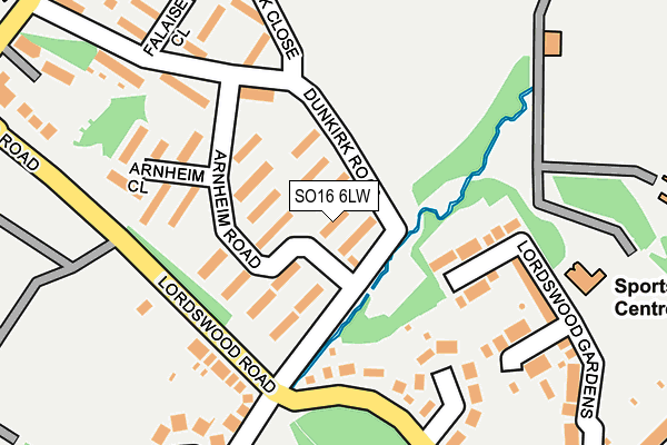SO16 6LW map - OS OpenMap – Local (Ordnance Survey) SO16 6LW map - OS OpenMap – Local (Ordnance Survey)