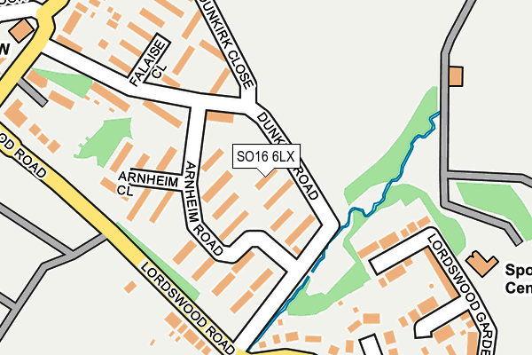 SO16 6LX map - OS OpenMap – Local (Ordnance Survey) SO16 6LX map - OS OpenMap – Local (Ordnance Survey)