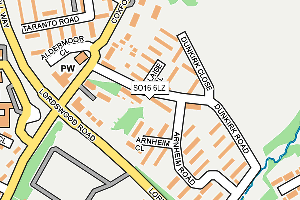SO16 6LZ map - OS OpenMap – Local (Ordnance Survey) SO16 6LZ map - OS OpenMap – Local (Ordnance Survey)
