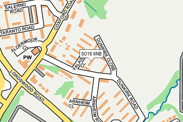 SO16 6NB map - OS OpenMap – Local (Ordnance Survey) SO16 6NB map - OS OpenMap – Local (Ordnance Survey)