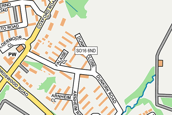 SO16 6ND map - OS OpenMap – Local (Ordnance Survey) SO16 6ND map - OS OpenMap – Local (Ordnance Survey)