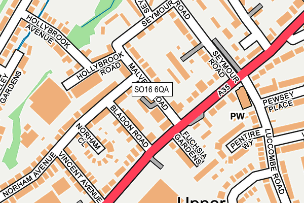 SO16 6QA map - OS OpenMap – Local (Ordnance Survey) SO16 6QA map - OS OpenMap – Local (Ordnance Survey)