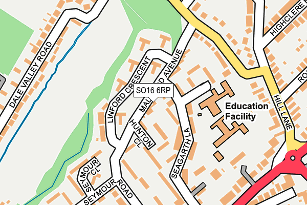 SO16 6RP map - OS OpenMap – Local (Ordnance Survey) SO16 6RP map - OS OpenMap – Local (Ordnance Survey)