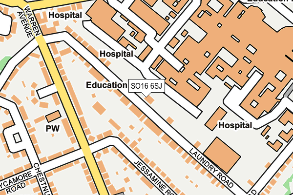 SO16 6SJ map - OS OpenMap – Local (Ordnance Survey) SO16 6SJ map - OS OpenMap – Local (Ordnance Survey)