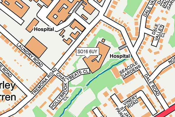 SO16 6UY map - OS OpenMap – Local (Ordnance Survey) SO16 6UY map - OS OpenMap – Local (Ordnance Survey)