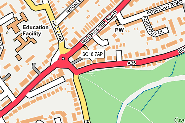 SO16 7AP map - OS OpenMap – Local (Ordnance Survey) SO16 7AP map - OS OpenMap – Local (Ordnance Survey)