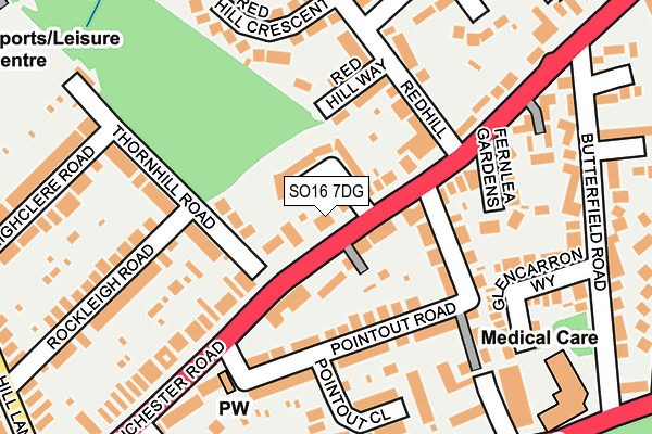 SO16 7DG map - OS OpenMap – Local (Ordnance Survey) SO16 7DG map - OS OpenMap – Local (Ordnance Survey)