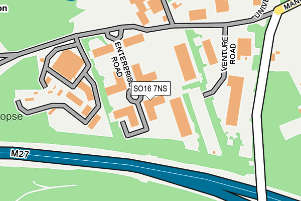 SO16 7NS map - OS OpenMap – Local (Ordnance Survey) SO16 7NS map - OS OpenMap – Local (Ordnance Survey)