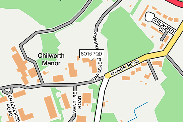 SO16 7QD map - OS OpenMap – Local (Ordnance Survey) SO16 7QD map - OS OpenMap – Local (Ordnance Survey)