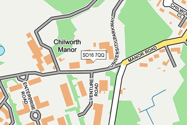 SO16 7QQ map - OS OpenMap – Local (Ordnance Survey)