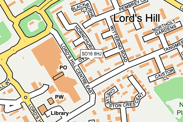 SO16 8HJ map - OS OpenMap – Local (Ordnance Survey) SO16 8HJ map - OS OpenMap – Local (Ordnance Survey)