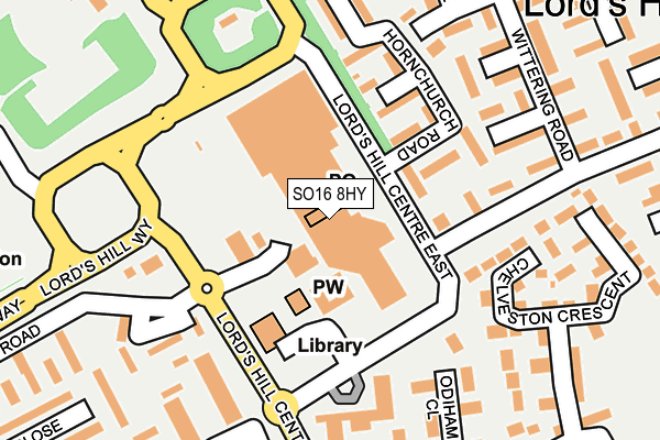 SO16 8HY map - OS OpenMap – Local (Ordnance Survey) SO16 8HY map - OS OpenMap – Local (Ordnance Survey)