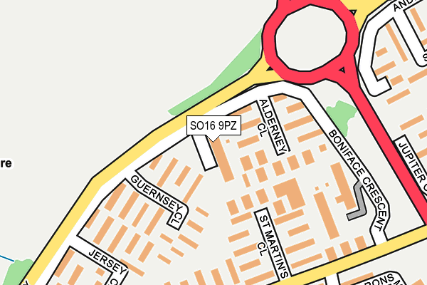 SO16 9PZ map - OS OpenMap – Local (Ordnance Survey) SO16 9PZ map - OS OpenMap – Local (Ordnance Survey)
