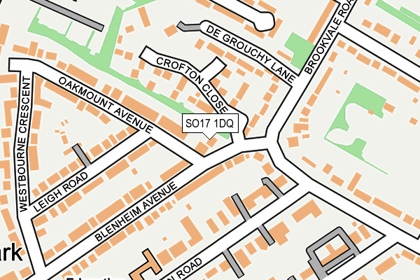 SO17 1DQ map - OS OpenMap – Local (Ordnance Survey) SO17 1DQ map - OS OpenMap – Local (Ordnance Survey)
