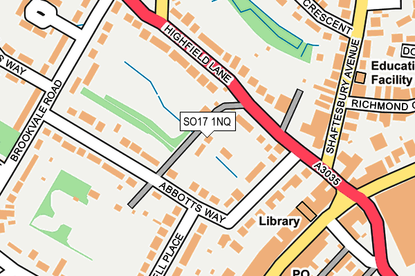 SO17 1NQ map - OS OpenMap – Local (Ordnance Survey) SO17 1NQ map - OS OpenMap – Local (Ordnance Survey)