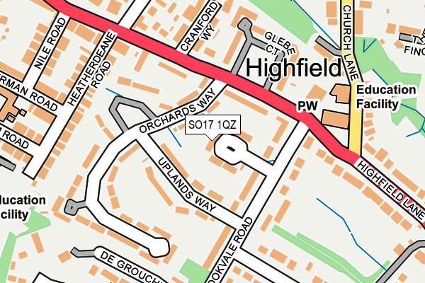 SO17 1QZ map - OS OpenMap – Local (Ordnance Survey) SO17 1QZ map - OS OpenMap – Local (Ordnance Survey)
