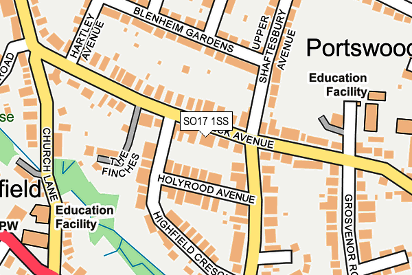 SO17 1SS map - OS OpenMap – Local (Ordnance Survey) SO17 1SS map - OS OpenMap – Local (Ordnance Survey)