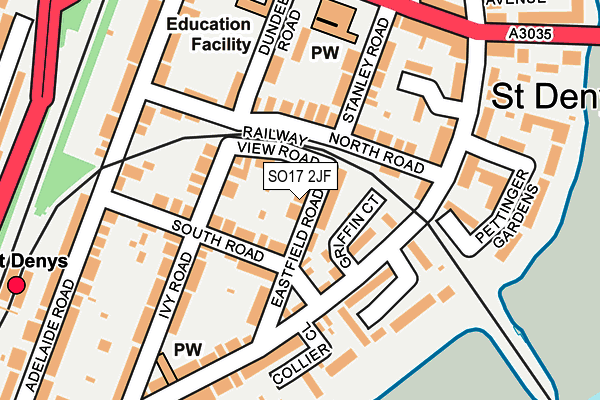 SO17 2JF map - OS OpenMap – Local (Ordnance Survey) SO17 2JF map - OS OpenMap – Local (Ordnance Survey)