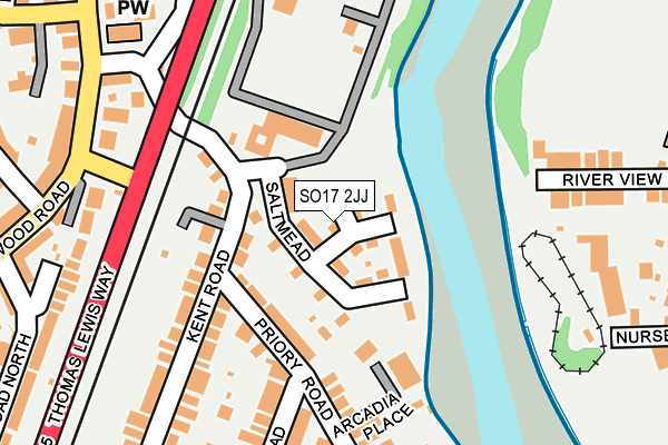 SO17 2JJ map - OS OpenMap – Local (Ordnance Survey) SO17 2JJ map - OS OpenMap – Local (Ordnance Survey)