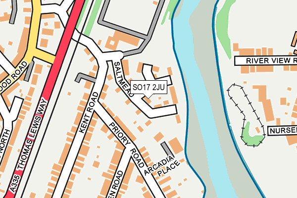 SO17 2JU map - OS OpenMap – Local (Ordnance Survey) SO17 2JU map - OS OpenMap – Local (Ordnance Survey)
