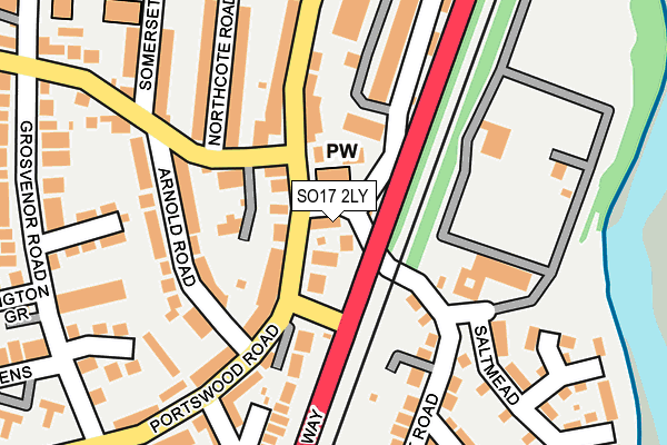 SO17 2LY map - OS OpenMap – Local (Ordnance Survey) SO17 2LY map - OS OpenMap – Local (Ordnance Survey)