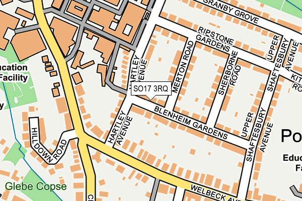 SO17 3RQ map - OS OpenMap – Local (Ordnance Survey) SO17 3RQ map - OS OpenMap – Local (Ordnance Survey)