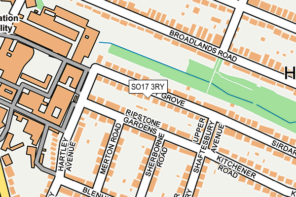 SO17 3RY map - OS OpenMap – Local (Ordnance Survey) SO17 3RY map - OS OpenMap – Local (Ordnance Survey)