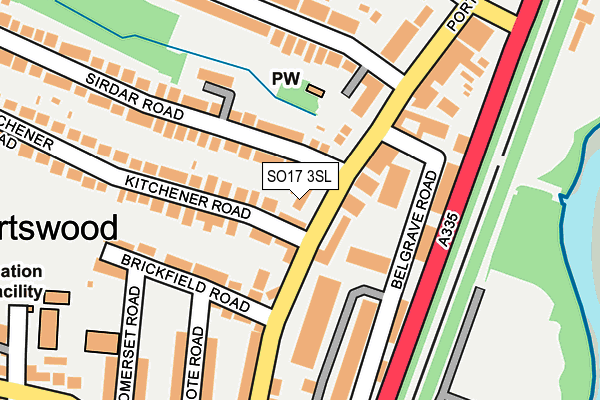 SO17 3SL map - OS OpenMap – Local (Ordnance Survey) SO17 3SL map - OS OpenMap – Local (Ordnance Survey)
