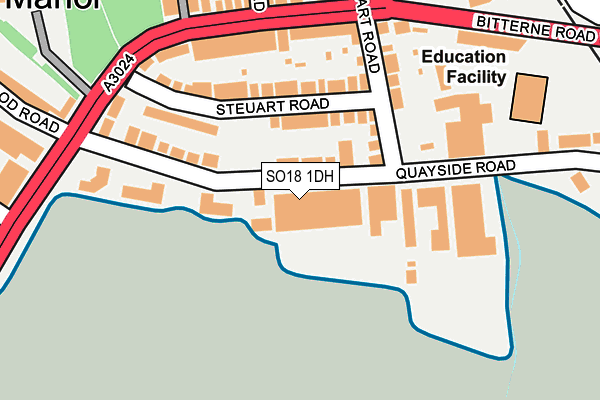SO18 1DH map - OS OpenMap – Local (Ordnance Survey) SO18 1DH map - OS OpenMap – Local (Ordnance Survey)