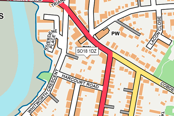 SO18 1DZ map - OS OpenMap – Local (Ordnance Survey) SO18 1DZ map - OS OpenMap – Local (Ordnance Survey)