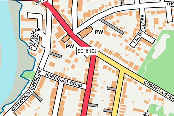 SO18 1EJ map - OS OpenMap – Local (Ordnance Survey) SO18 1EJ map - OS OpenMap – Local (Ordnance Survey)